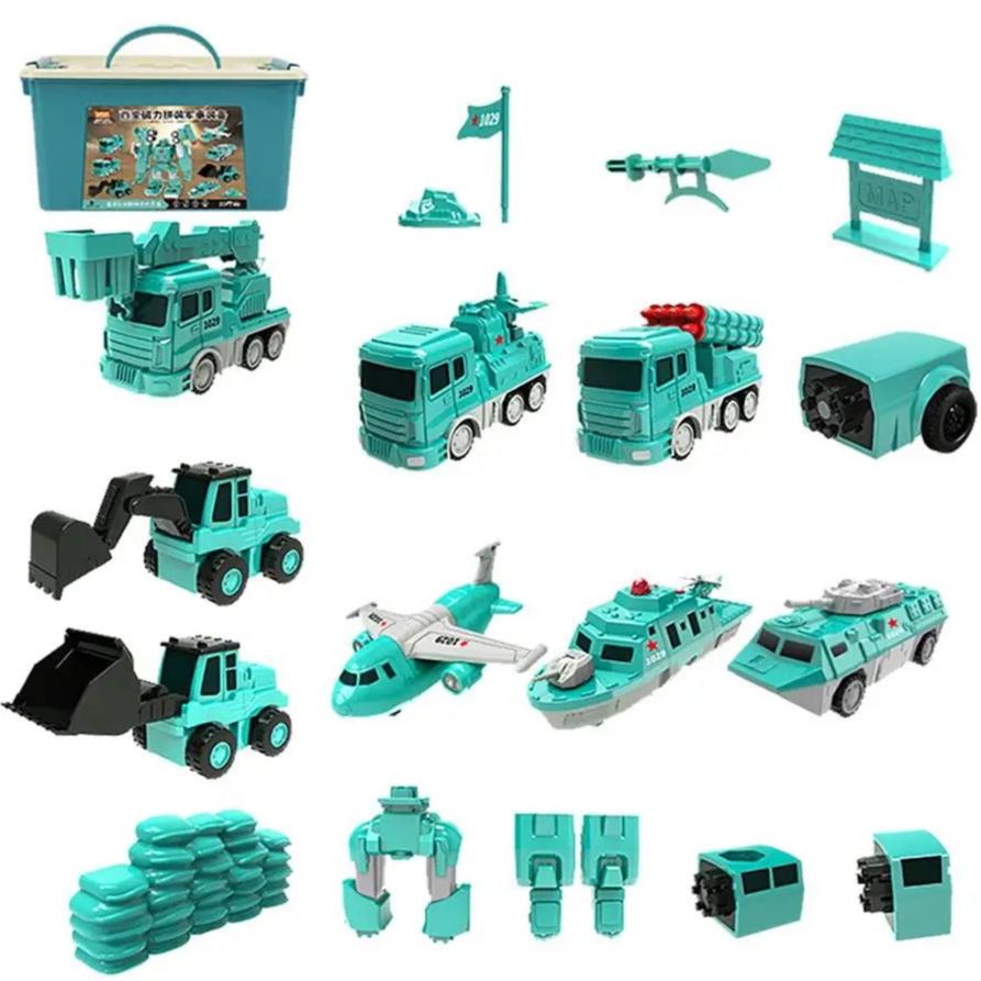 Kit de Carros Magnéticos Transformers - Peças Montáveis e Divertidas