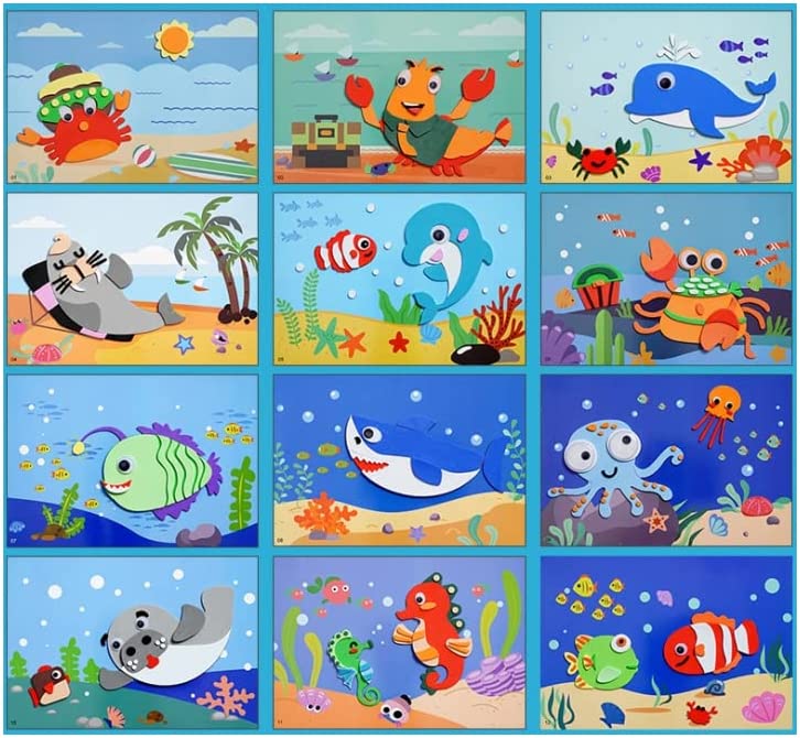 Quebra-cabeças de adesivos 3D Ofertkids - (12 Folhas Personalizáveis)