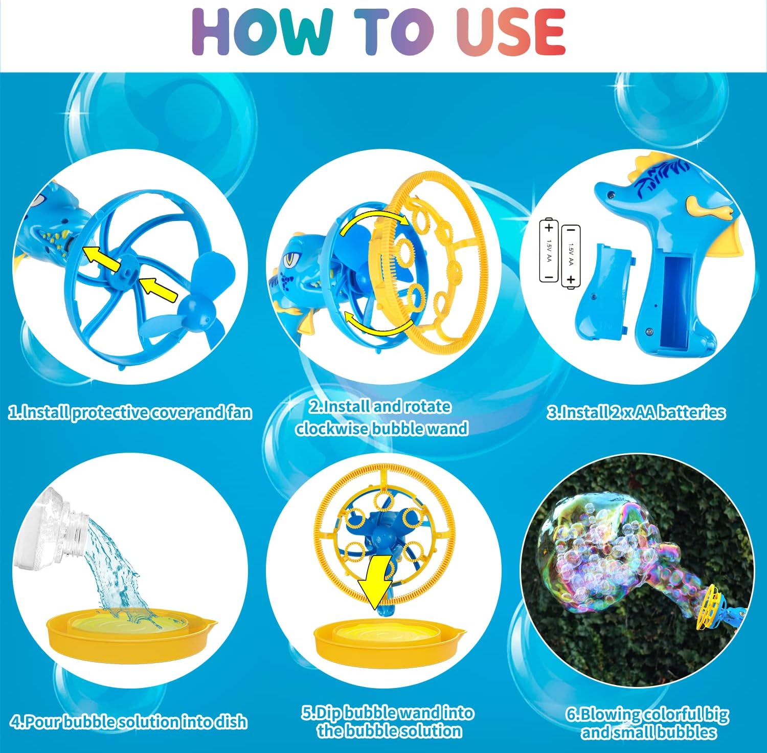 Pistola de bolhas Mágicas Dinokids + BRINDES (PROMOÇÃO EXCLUSIVA)