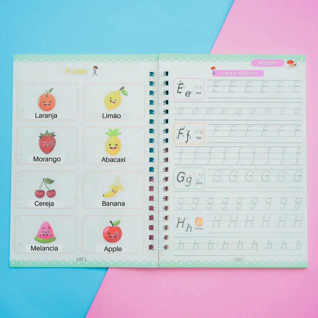 Caderno Mágico Educakids - Desenvolve as habilidades de escrita e coordenação -(PROMOÇÃO SOMENTE HOJE)