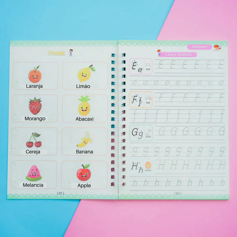 Caderno Mágico Educakids - Desenvolve as habilidades de escrita e coordenação -(PROMOÇÃO SOMENTE HOJE)