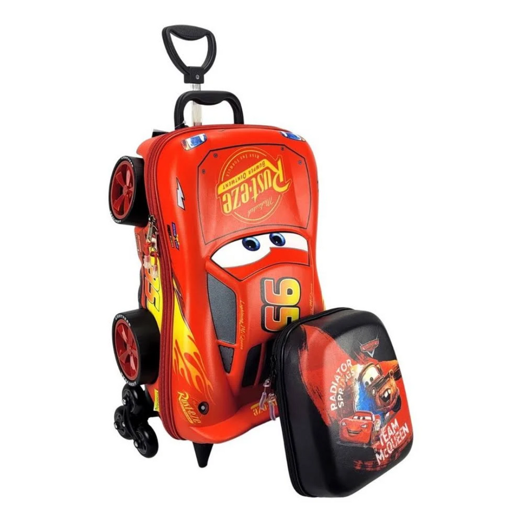 Mochila 3d De Rodinha Carros Relâmpago Mcqueen - OfertKids