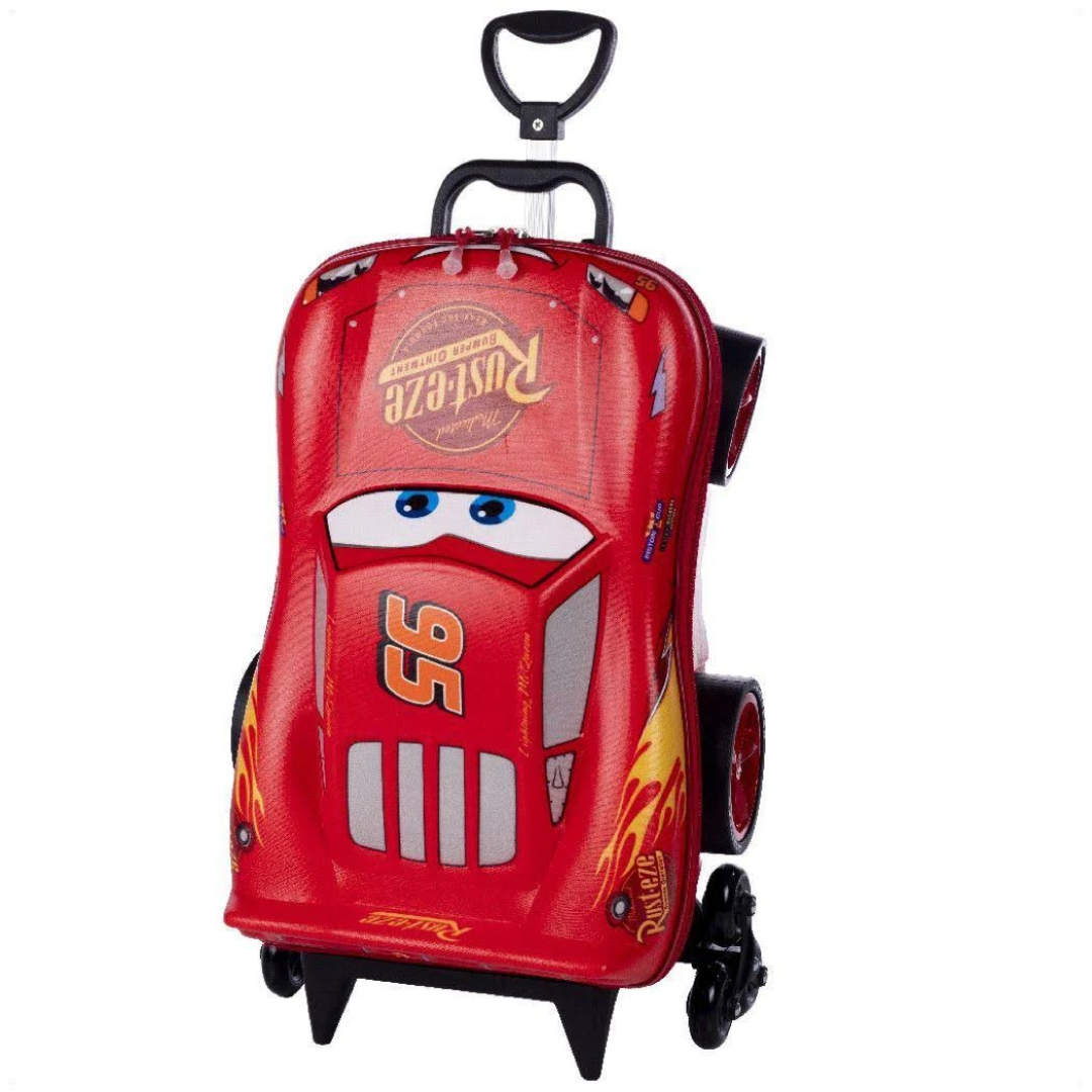 Mochila 3d De Rodinha Carros Relâmpago Mcqueen - OfertKids