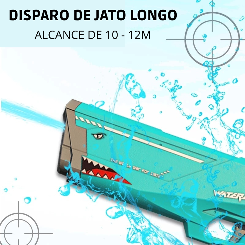 Pistola de Água Elétrica Tubarão de Alta Pressão